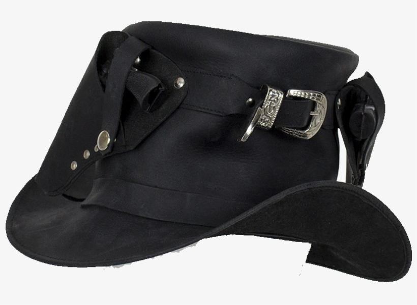 Black Leather Deadman Top Hat With Gun Holsters - Suede, transparent png