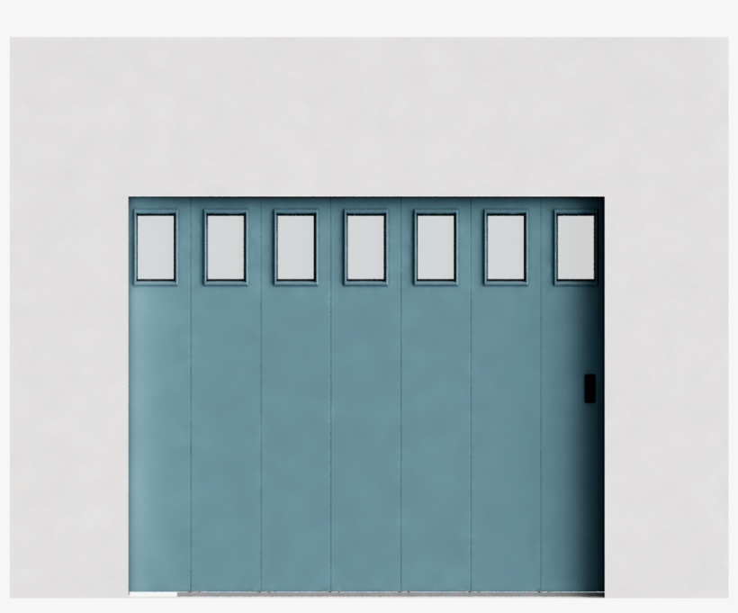 Smooth Verane One Groove And Cassette Porthole Side - Garage Door, transparent png