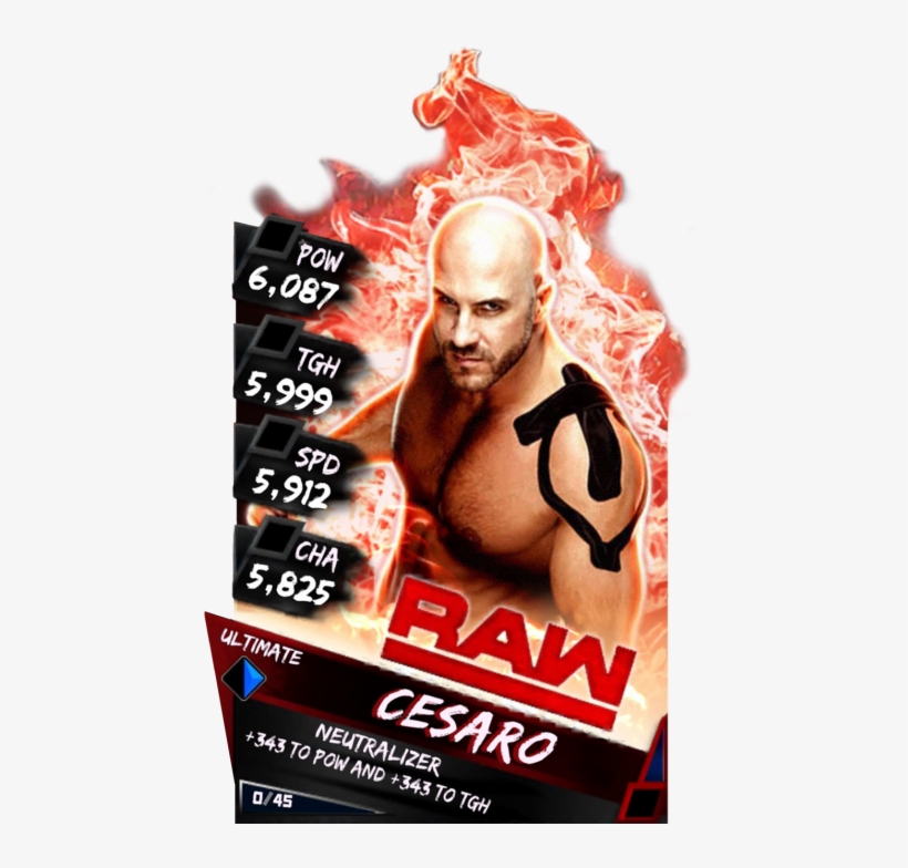 Cesaro S3 15 Summerslam17 Supercard Cesaro S4 16 Beast - Wwe Supercard Ultimate Cards, transparent png