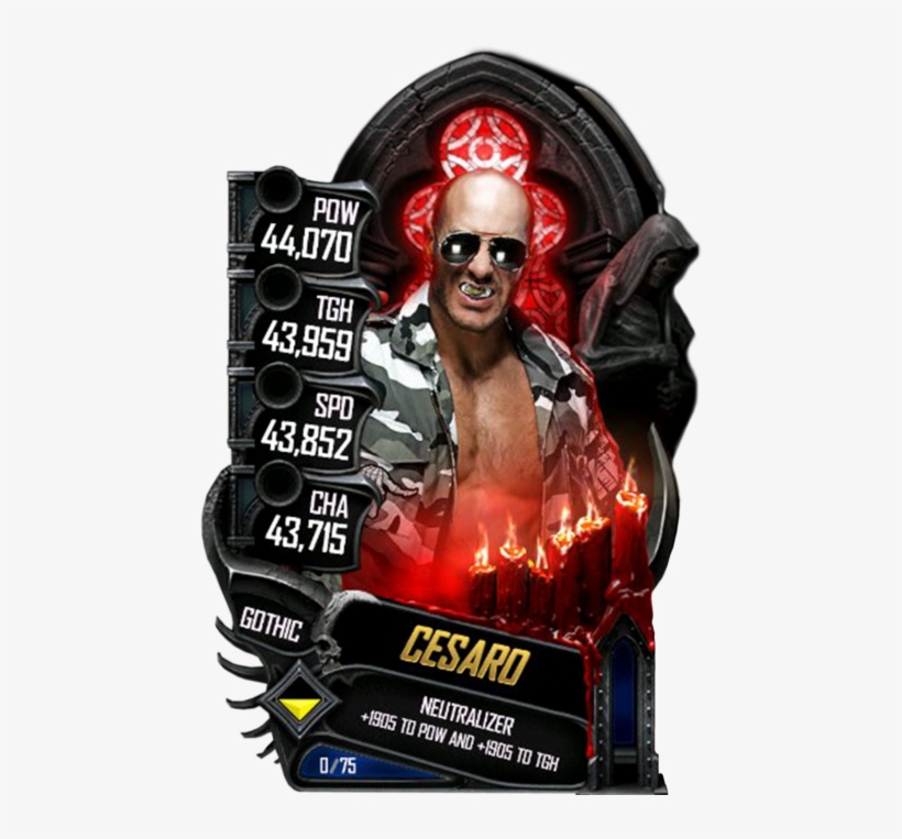 Cesaro S5 22 Gothic - Wwe Supercard Gothic Card, transparent png