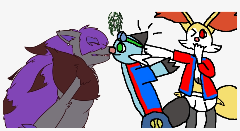 “ Mistletoe Meme From Ask A Shiny Zoroark I'll - Cartoon, transparent png
