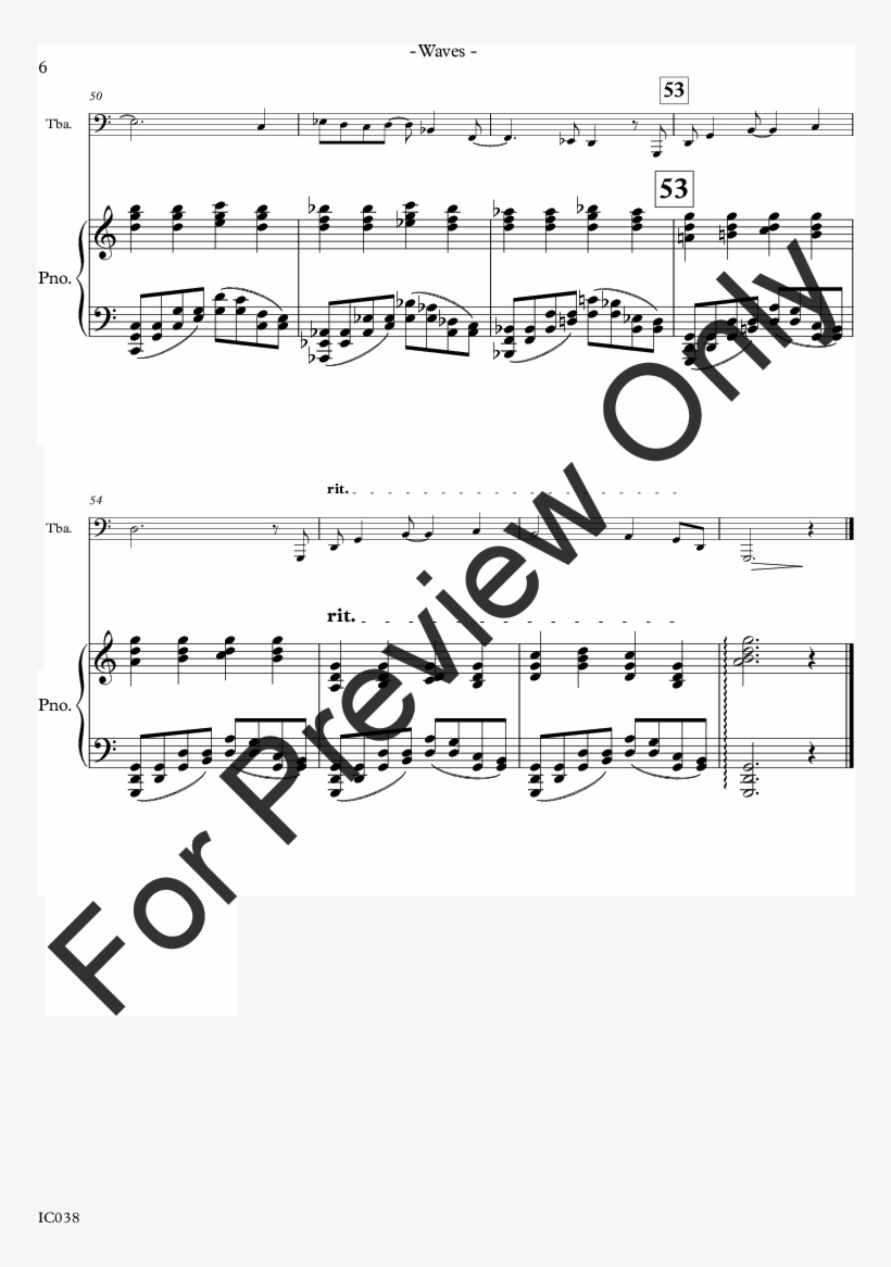 Waves Thumbnail - Riverside Celebration Sheet Music, transparent png