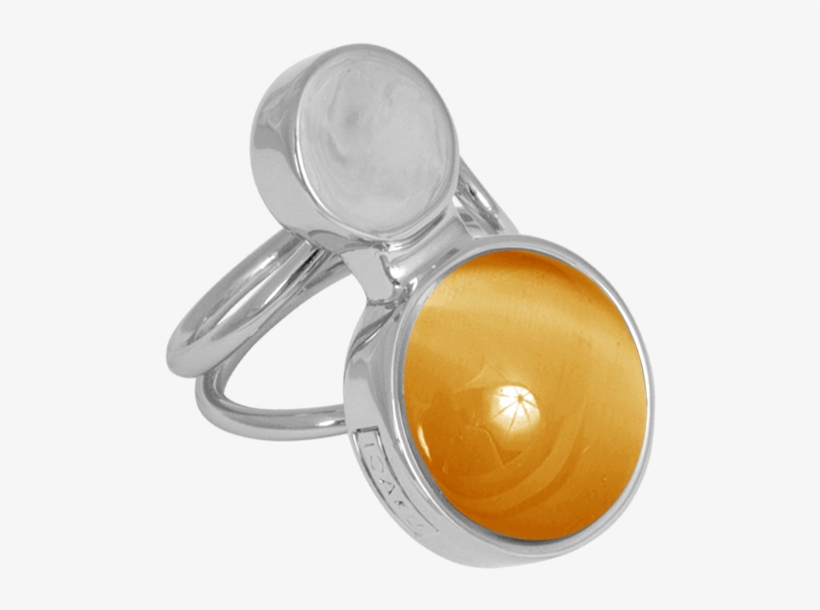 Ioaku Moon Ring Silver Conjac - Ring, transparent png