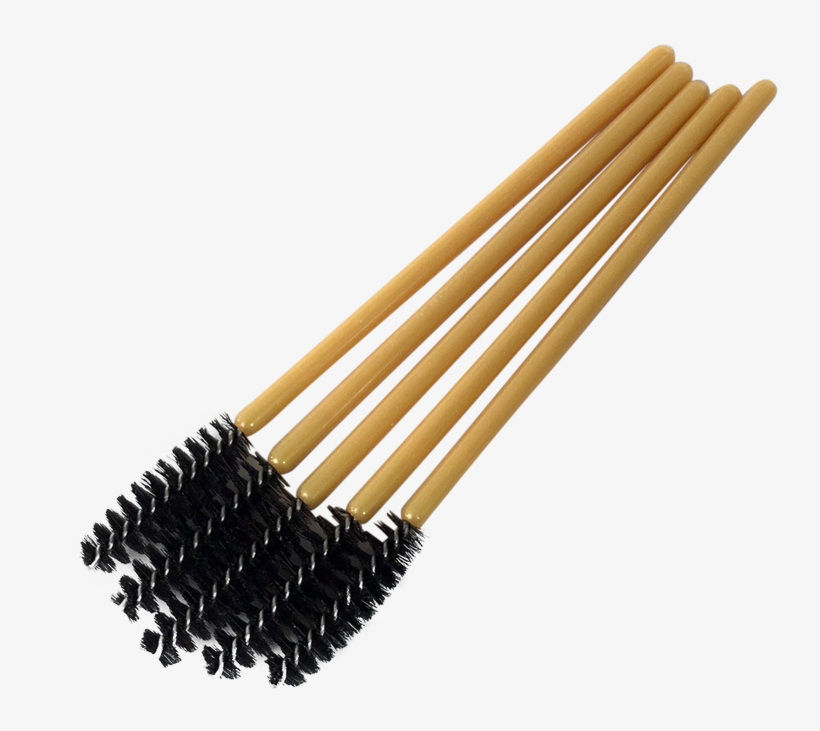 Gold Handle Mascara Brushes - Cosmetics, transparent png