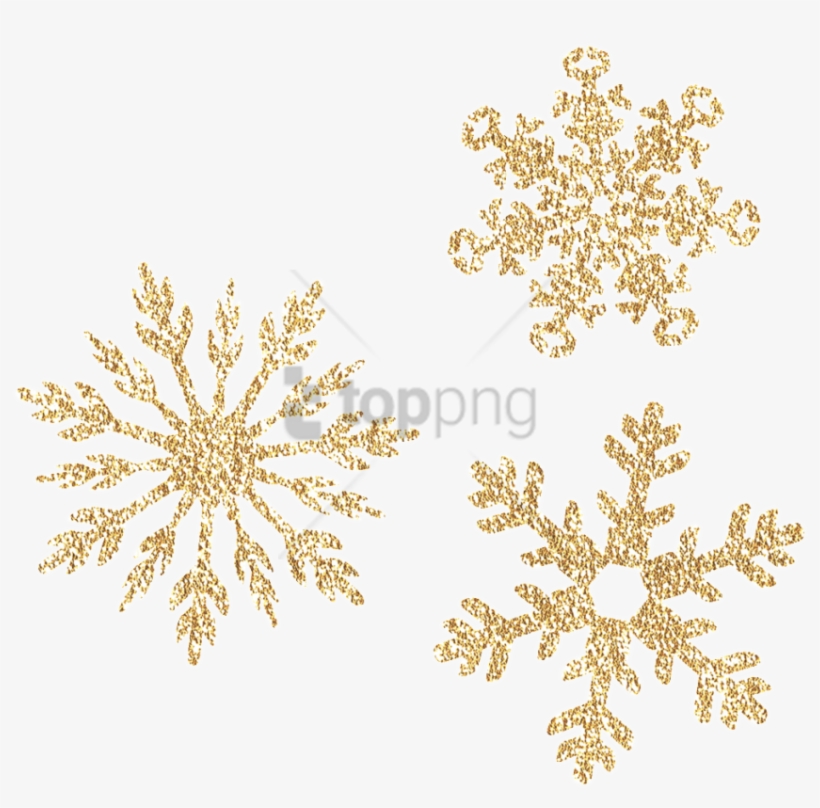 Free Png Download Transparent Golden Snowflakes Png - Gold Snowflake Transparent Background, transparent png