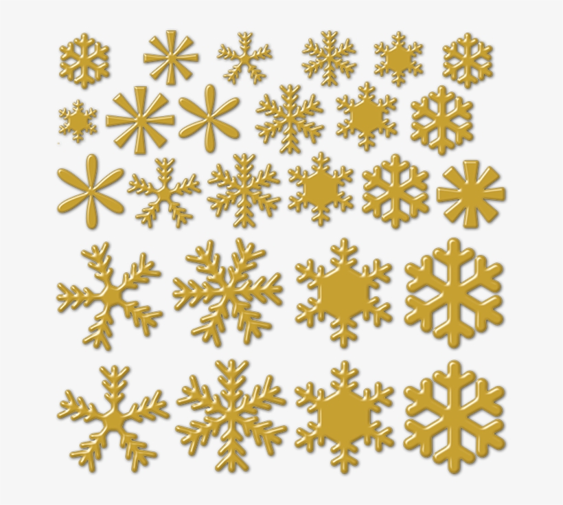 Snow Flake Gold2 - Motif, transparent png