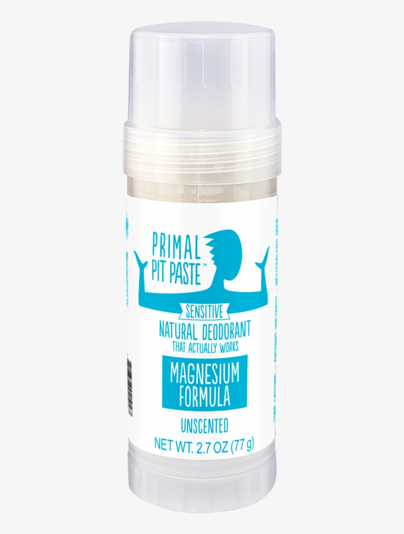 Magnesium Unscented Natural Deodorant Stick - Plastic Bottle, transparent png
