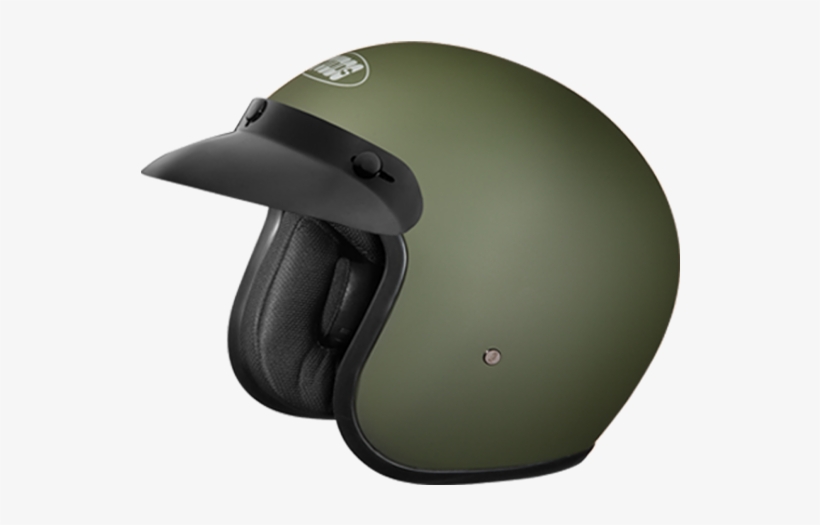 Studd Open Face Jetstar Classic Military Green Helmet - Motorcycle Helmet, transparent png