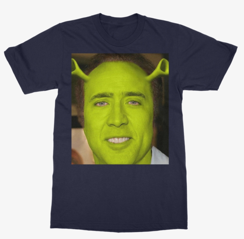 Nicolas Cage As Shrek ﻿classic Adult T-shirt - Nicolas Cage, transparent png
