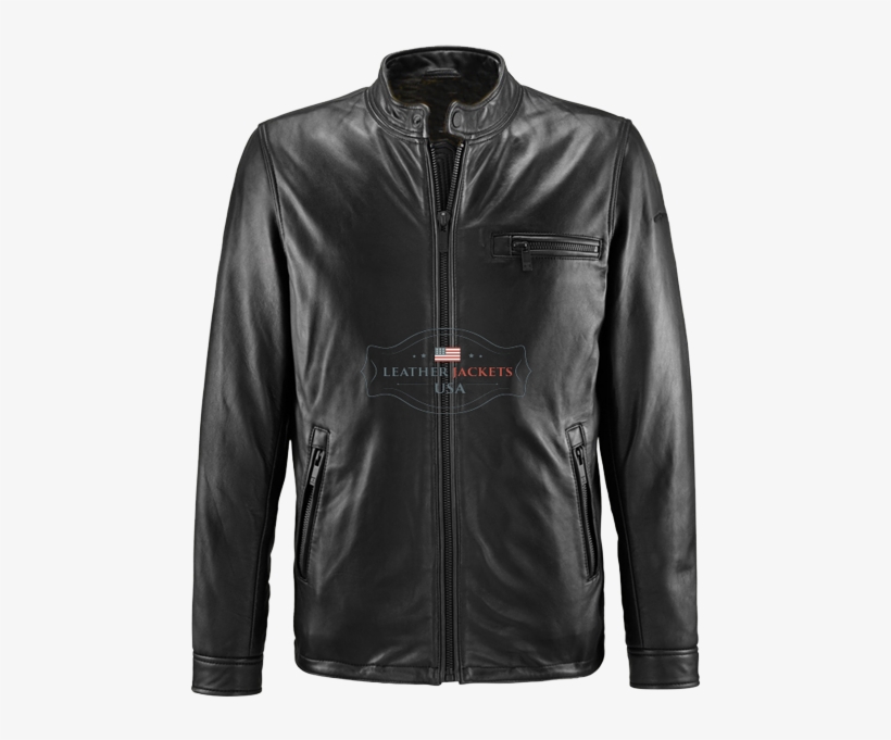 Unique Protective Black Biker Leather Jacket - Leather Jacket, transparent png
