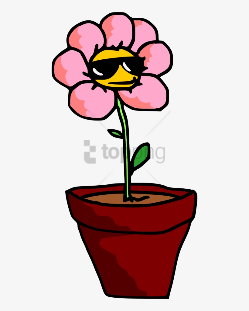 Free Png Plants With Sunglasses Cartoon Png Image With - Cartoon Plant With Sunglasses, transparent png