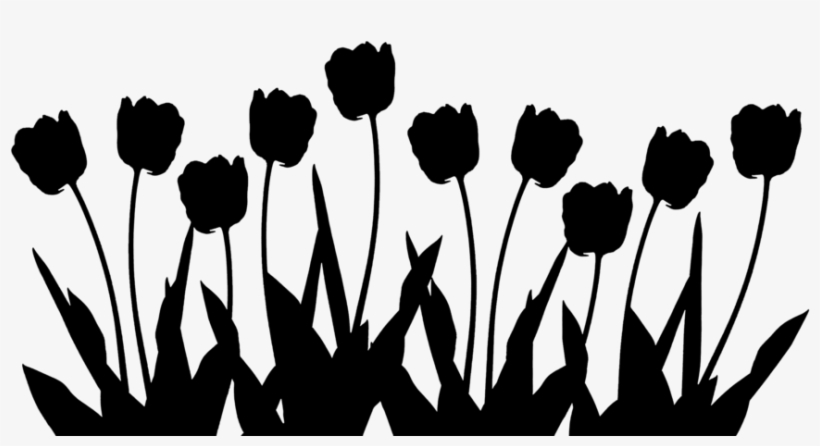 Tulip Silhouette - Tulips Png Silhouette, transparent png