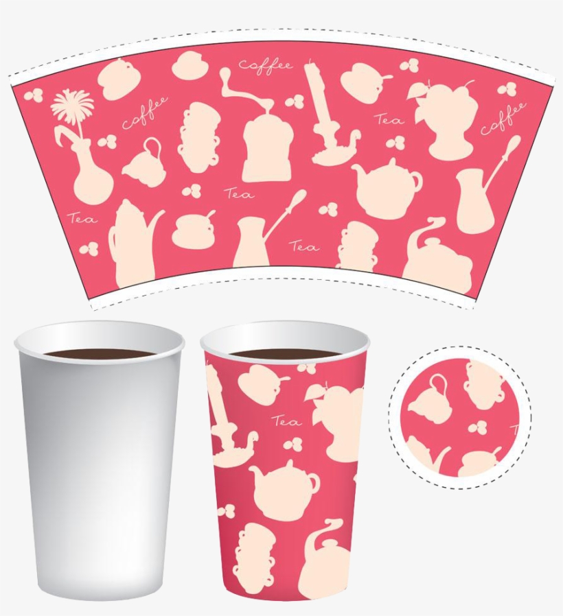 Vector Freeuse Download Coffee Mug Cup Expansion Drawing - Plantillas De Vasos De Cafe, transparent png