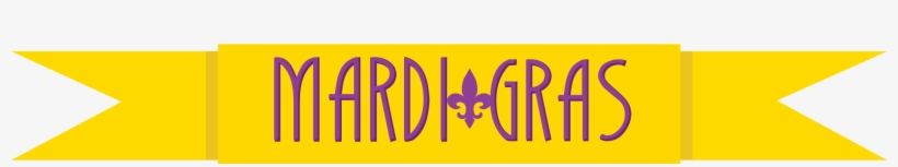 Mardi Gras Yellow Banner Clip Art - Graphics, transparent png