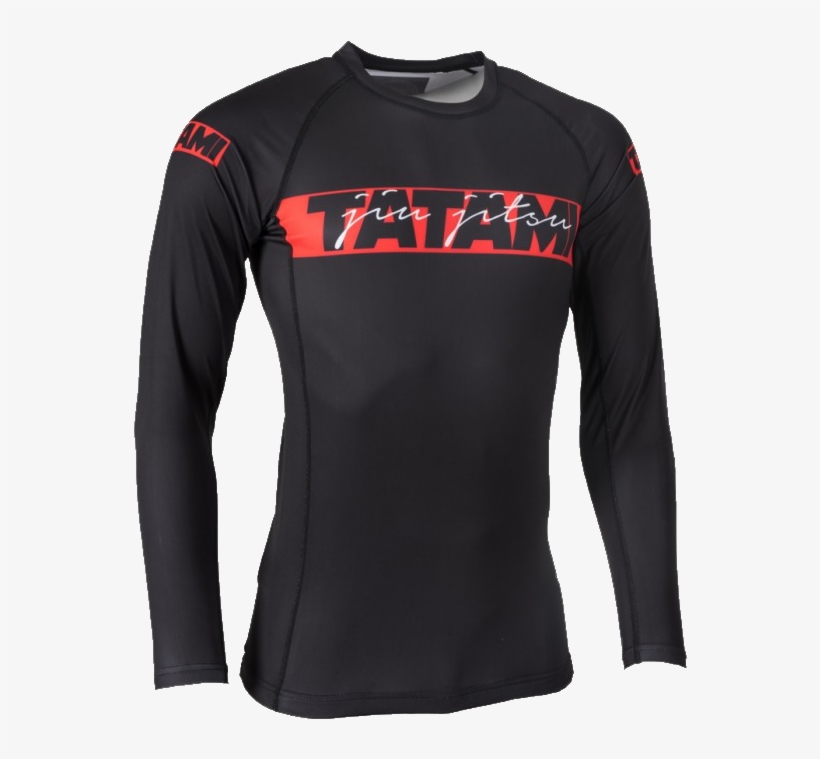 Tatami Red Bar Rash Guard - Long-sleeved T-shirt, transparent png