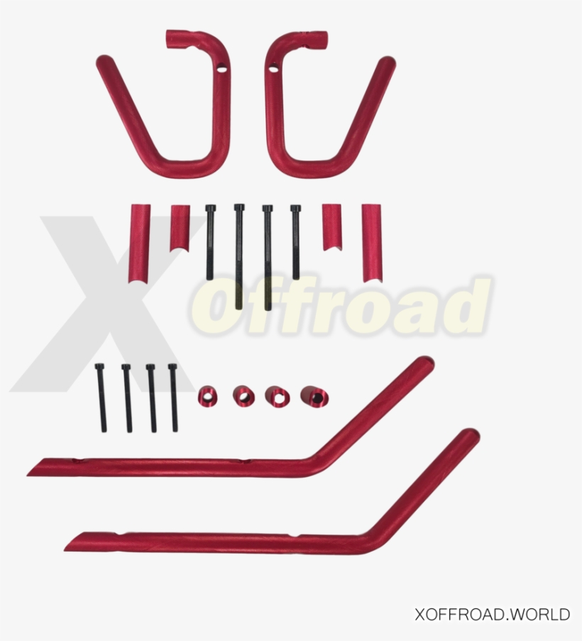 Grab Bar Kit Front, Rear, Red, Jeep Wrangler Jk - Stairs, transparent png