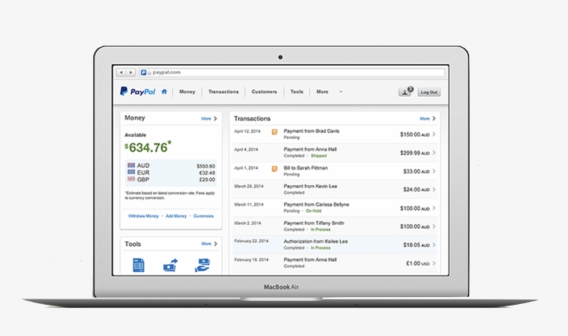 Paypal Being Used On Macbook Air - Paypal Business Account, transparent png