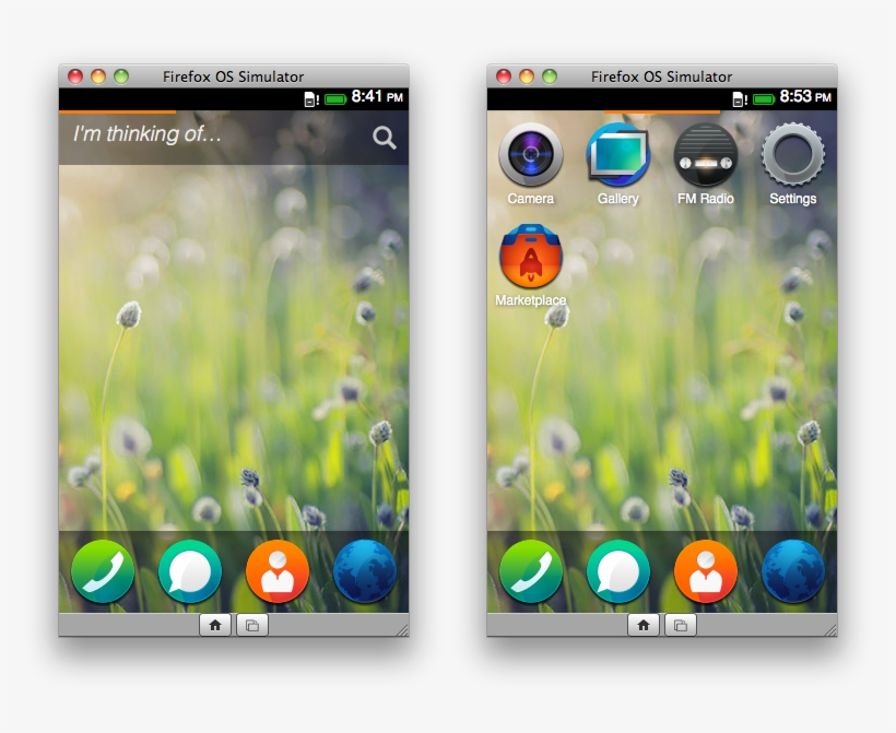 The Simulator Has Two Buttons In A Toolbar At The Bottom - Firefox So, transparent png