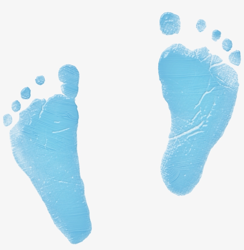 Baby Footprints Png - Blue Baby Footprint Png, transparent png
