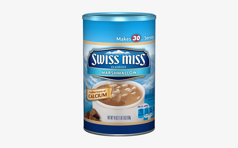 Milk Chocolate With Marshmallow Canister - Swiss Miss Hot Chocolate Mix, transparent png
