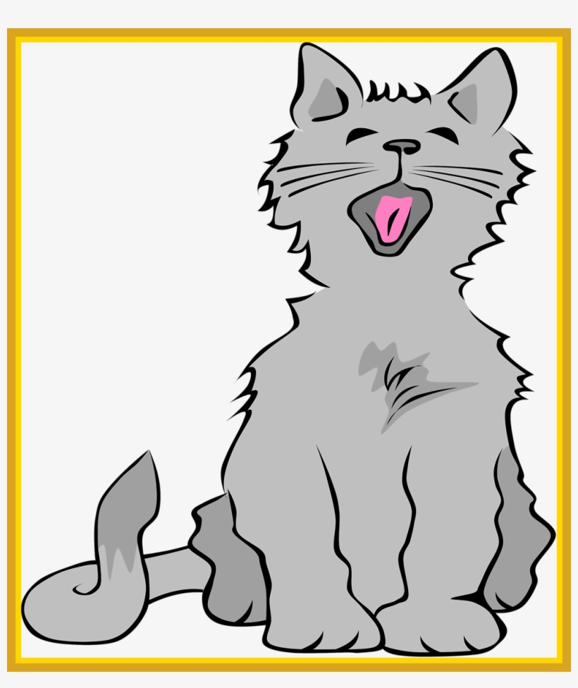 Vector Fluffy Cat - Transparent Background Cat Clip Art, transparent png