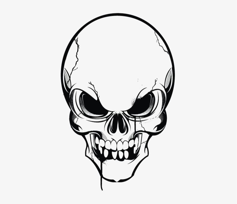 Creative Skull Png High Quality Image - Angry Skull Vector, transparent png