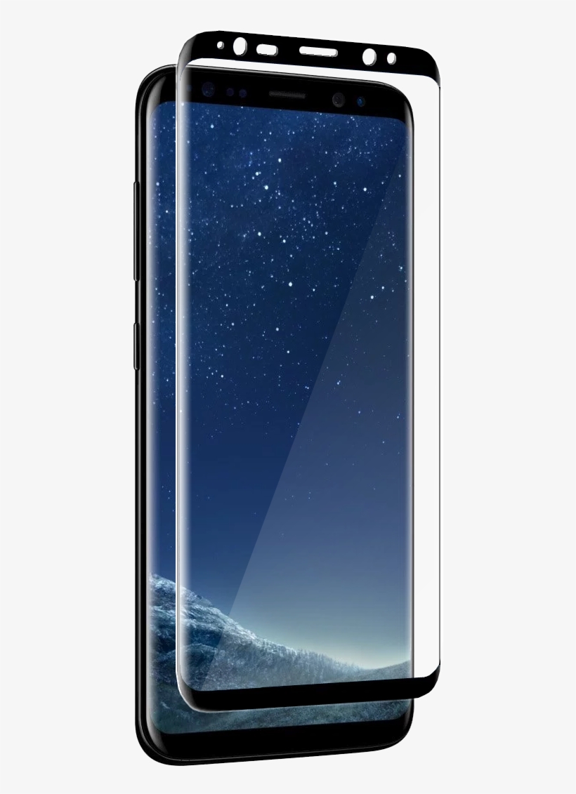 Samsung Galaxy S 8 Plus Curved Black Tempered Glass - Samsung 8 Plus Black, transparent png