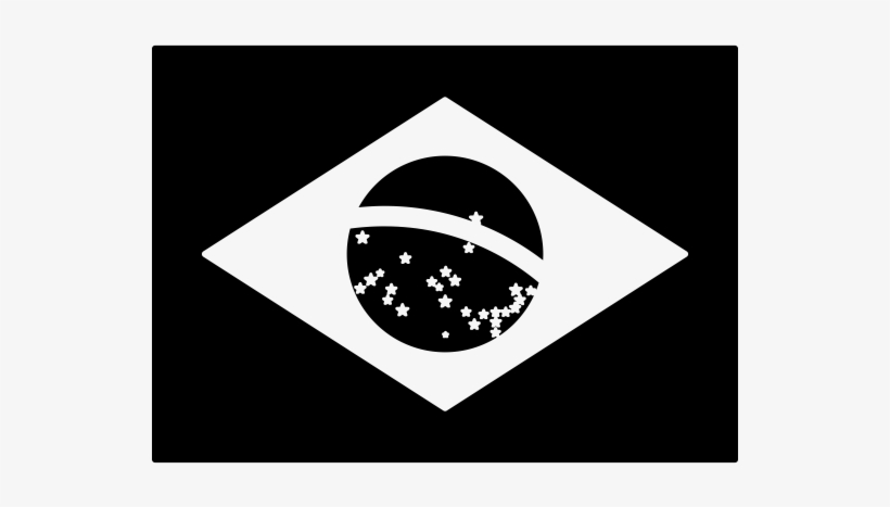 Brazilian Flag Black And White, transparent png