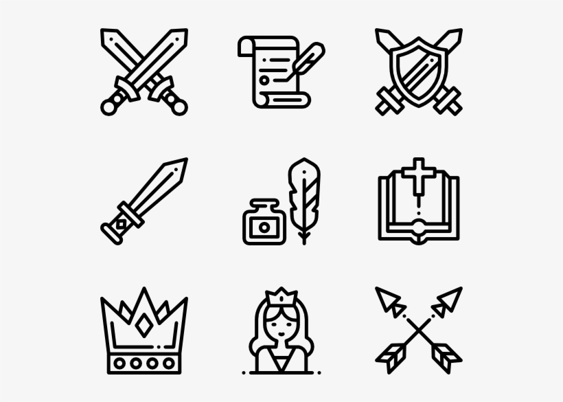 Medieval - Theatre Line Icon, transparent png