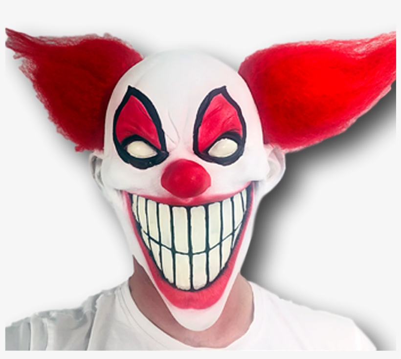 Chester The Evil Clown Mask, Glow In The Dark - Mask, transparent png