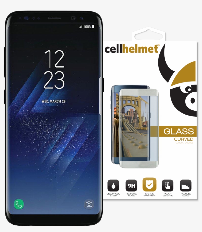 Samsung Galaxy S9 3d Curved Tempered Glass By Cellhelmet - Gadget Guard Original Edition Screen Protector For, transparent png