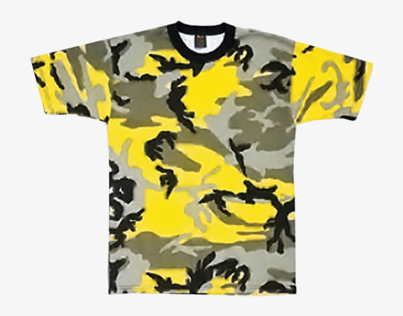View - Rothco T-shirt, Yellow Stinger Camo, Small, transparent png