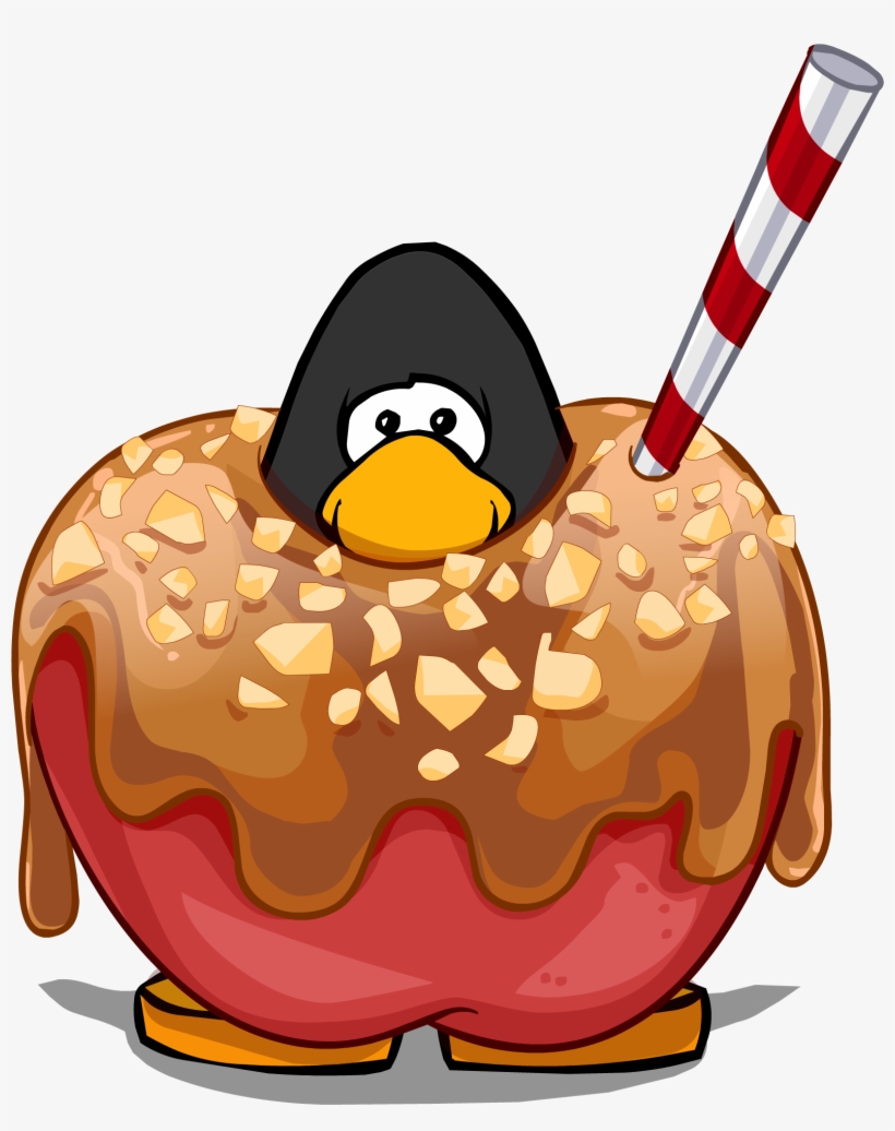 Caramel Apple Costume On A Player Card - Club Penguin, transparent png