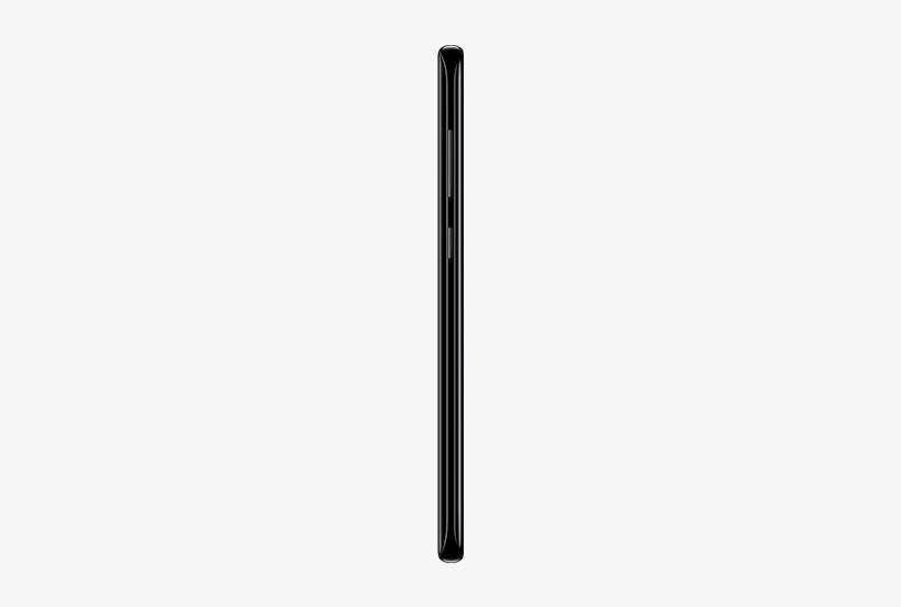 Left Side View Of Galaxy S8 In Midnight Black - Samsung Galaxy S8 Side, transparent png