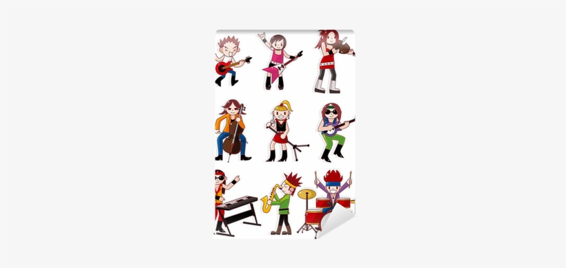 Cartoon Rock Band, transparent png