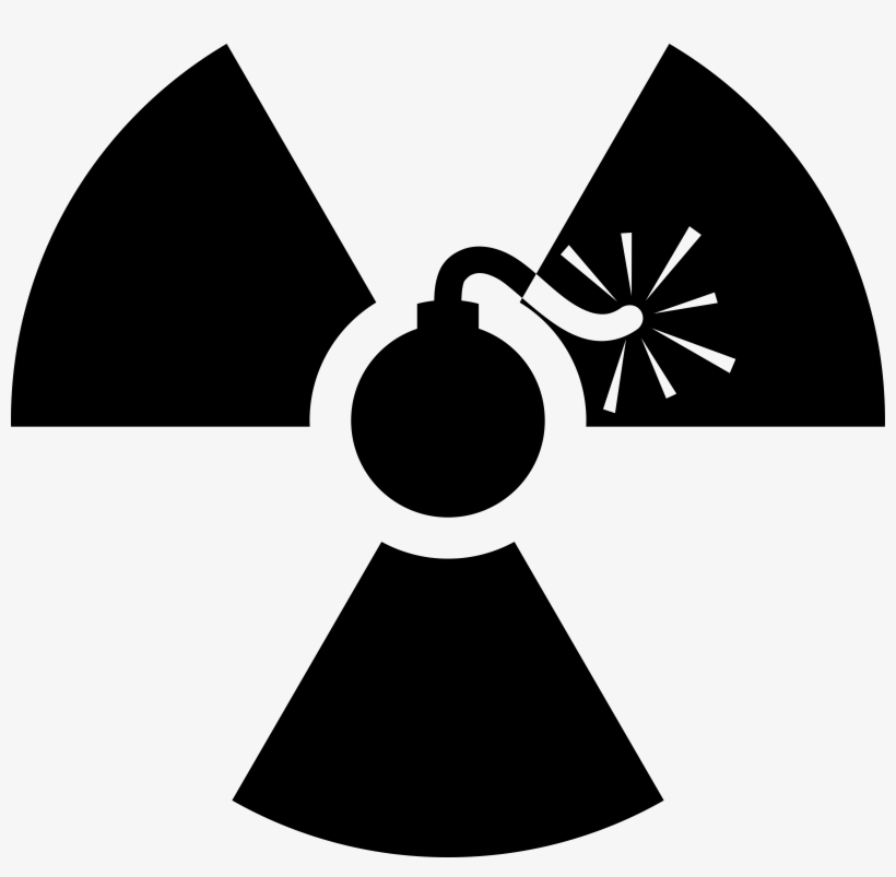 Nuclear Explosion Clipart Transparent Background - Radiation Symbol Black And White, transparent png
