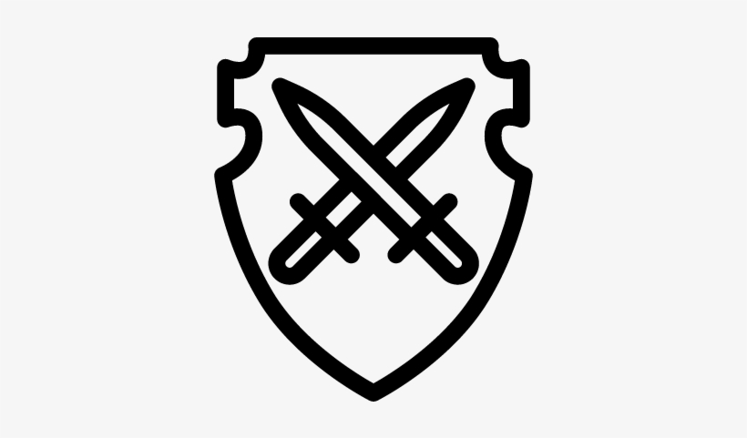 Shield With Two Swords Vector - Shield With Two Swords, transparent png