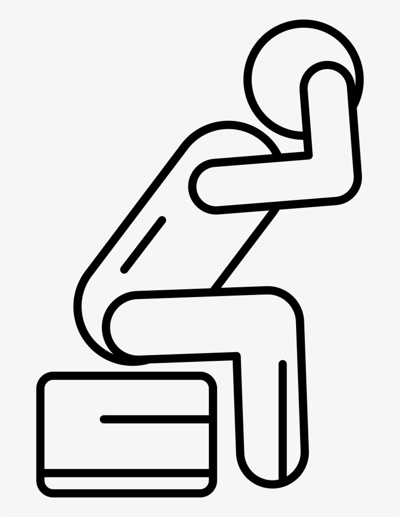 Man Sitting With Headache - Vector Graphics, transparent png