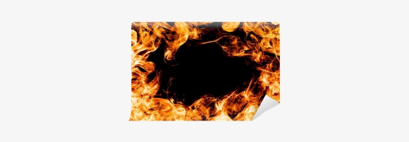 Fire Flames On Black Background, Frame, Border - Photograph Of Bright Flames On Black Apple Iphone 6, transparent png