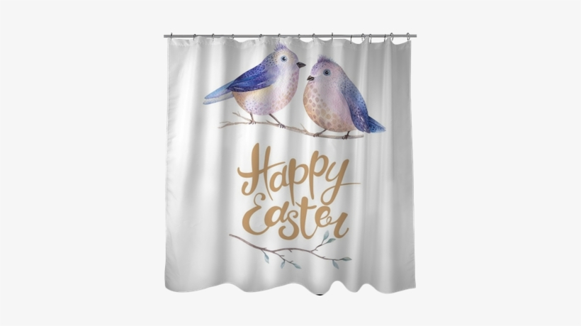 Hand Drawing Easter Watercolor Flying Cartoon Bird - Curtain, transparent png