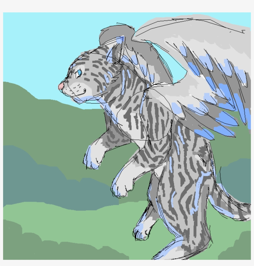 Azul The Flying Cat - Illustration, transparent png