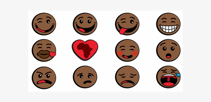 Oju Africa - Emoticono Negro, transparent png