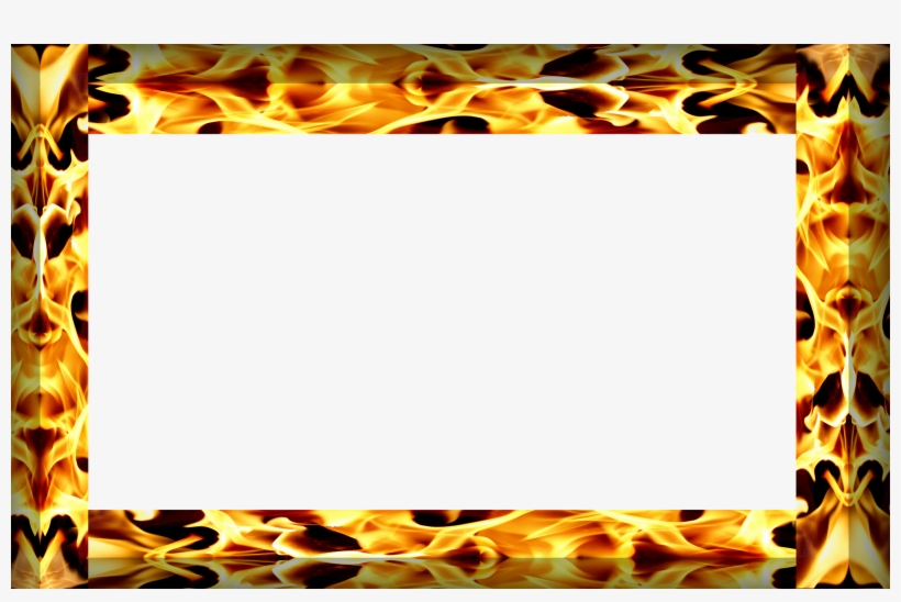 Fire Clipart Frame - Fire, transparent png