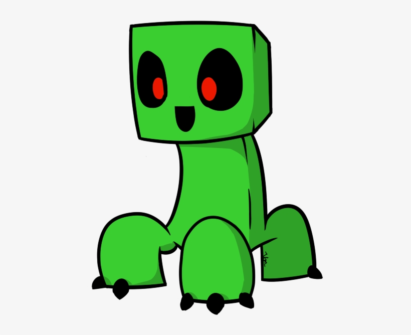 Creeper - Chibi Minecraft Creeper, transparent png