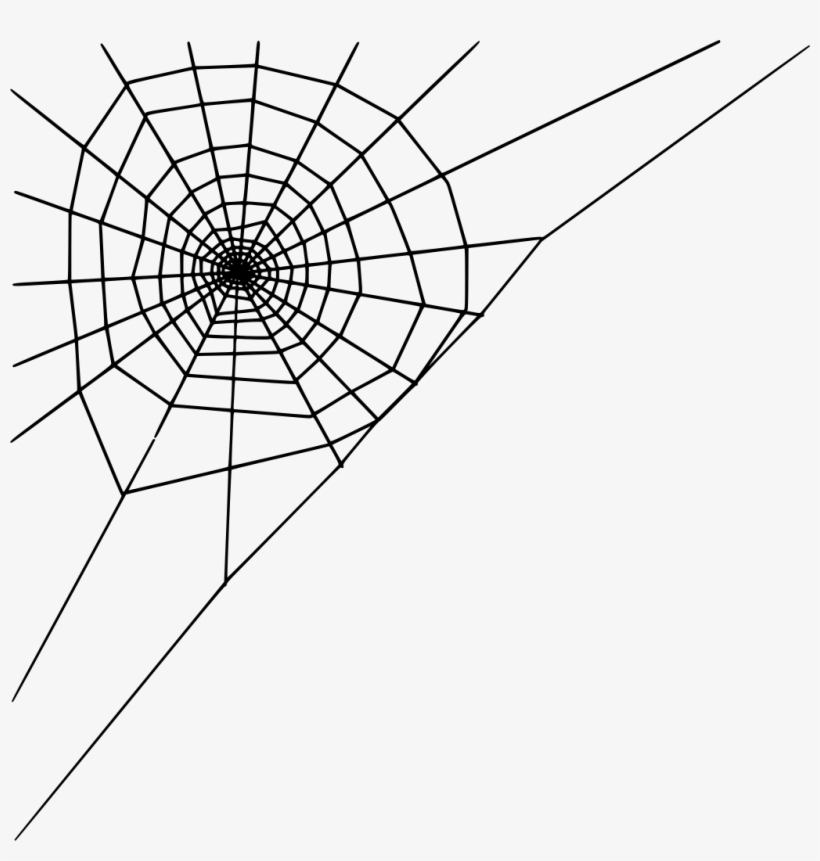 Download Png - Spider Web Corner Vector, transparent png
