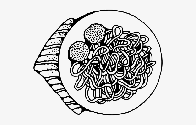 Discover - Spaghetti Clipart Black And White, transparent png