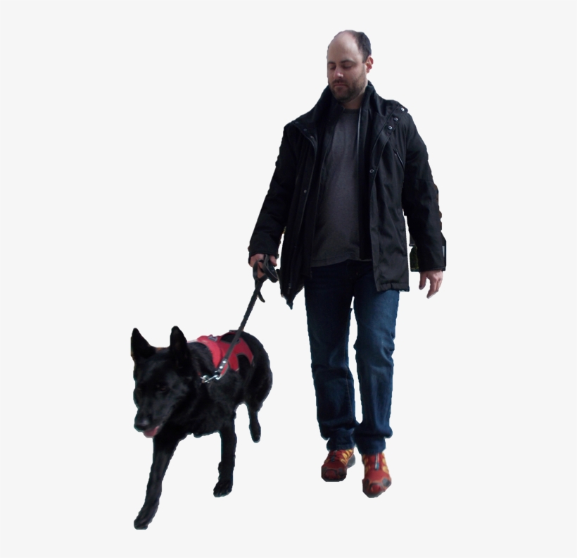 Student Walking A Service Dog - 3d Modeling, transparent png