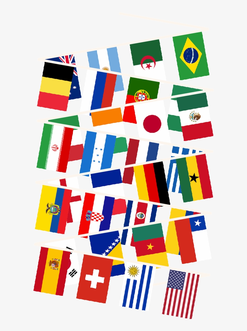 World Multi Nation Bunting - Brazil, transparent png