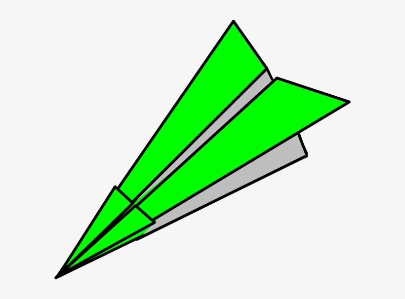Green Paper Plane Clip Art At Clker - Paper Planes Clip Art, transparent png