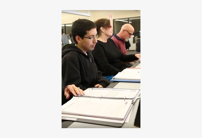 Three Students Seated Togther In Classroom With Notes - Student, transparent png